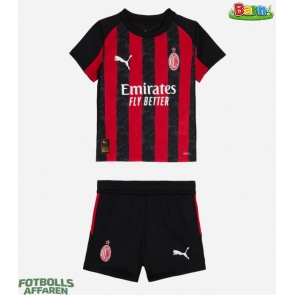 AC Milan Hemmaställ Barn 2025-26 Kortärmad (+ Korta byxor)